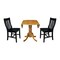 International Concepts 42 in. Dual Drop Leaf Table with 2 Slat Back Dining Chairs - 3 Piece Dining Set K04-42DP-C46-61P - alternate 6